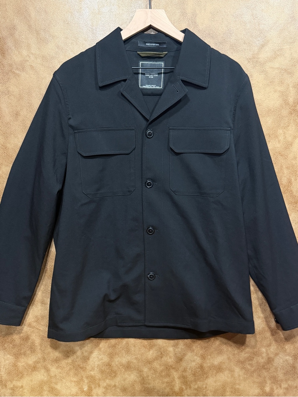 NWT Todd Snyder Gabardine Two-Pocket Overshirt Black M $598